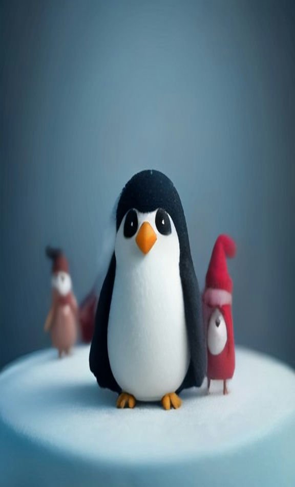 Claymation Penguin — The Big Ice Slide example image